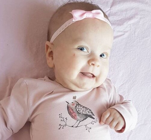 Your Little Miss Fascia per capelli neonata con fiocco in pizzo - Ivory