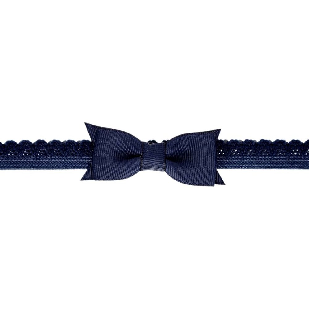 Your Little Miss Fascia per capelli neonata con fiocco in pizzo - Dark blue