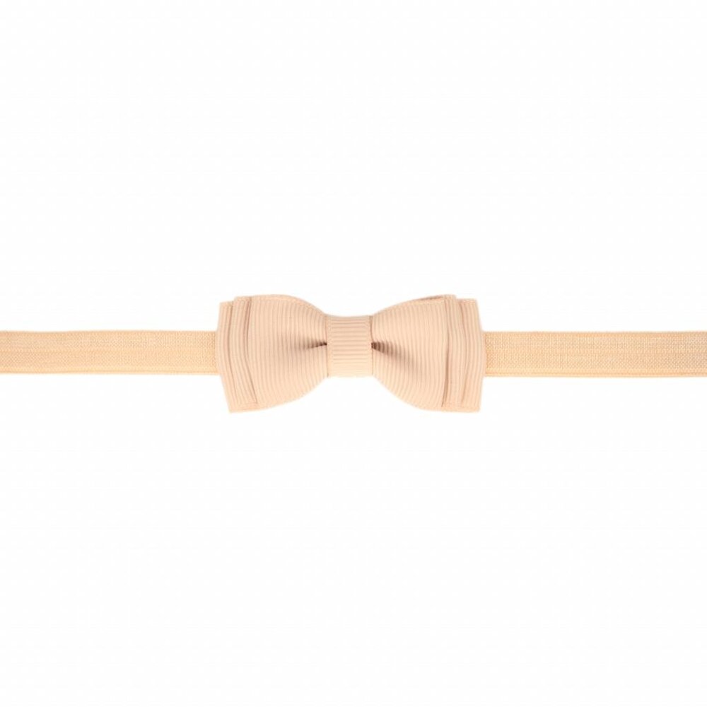 Your Little Miss Fascia per capelli bambina con doppio fiocco - Champagne colored