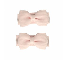 Your Little Miss Baby hair clips with bow - Light pink barely rose