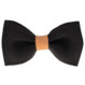 Your Little Miss Hair clip with bow - Black & leather