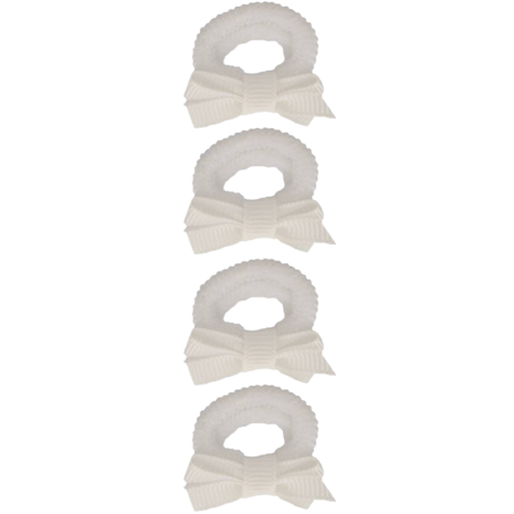 Your Little Miss Baby hair ties with little bow - White Your Little Miss Baby hair ties with little bow - White