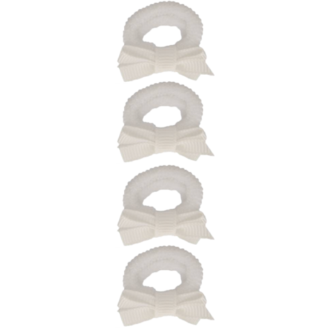 Your Little Miss Elastici per capelli bambina con fiocchetto - White