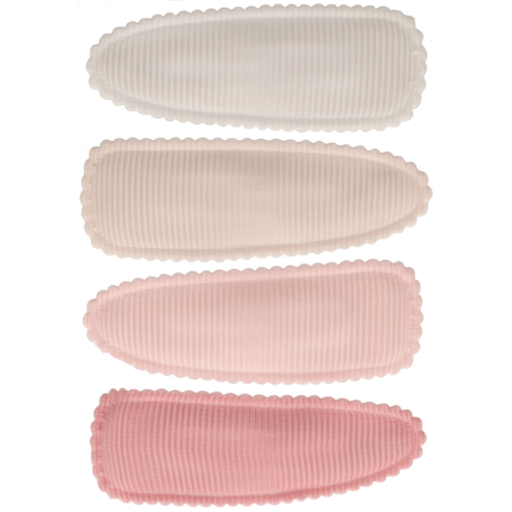 Your Little Miss Baby-Klick-Klack-Haarspangen mit Stoff - Pink basics