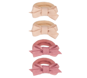 Your Little Miss Baby hair ties with little bow - Candlelight