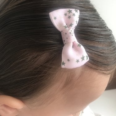 Your Little Miss Baby hair clips with bow - Star heaven