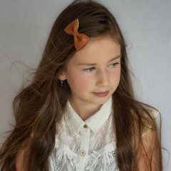 Your Little Miss Haarspeldje met strik - Rest leather