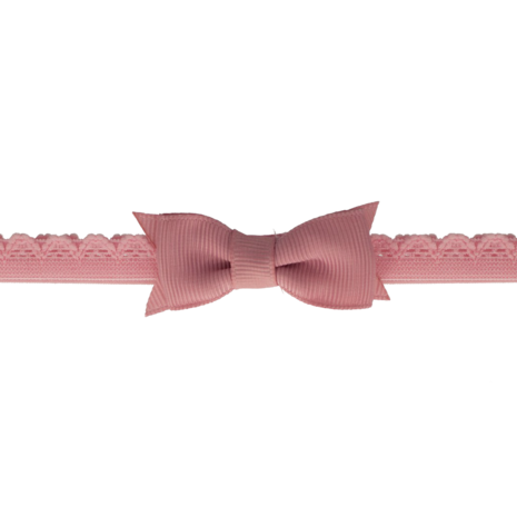 Your Little Miss Newborn Baby-Haarband mit Spitzen-Schleife - Pink quartz