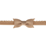 Your Little Miss Newborn baby headband with lace bow - Tan