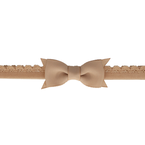Your Little Miss Newborn Baby-Haarband mit Spitzen-Schleife - Tan