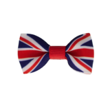 Your Little Miss Fermagli per capelli bambina con fiocco - English flag