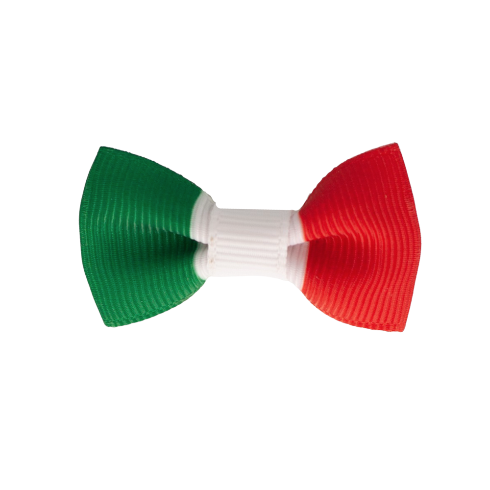 Your Little Miss Baby hair clips with bow - Italian flag Your Little Miss Baby hair clips with bow - Italian flag