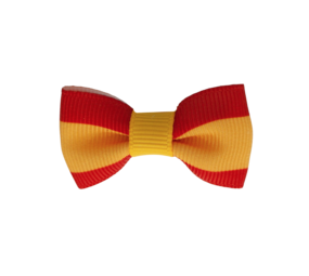 Your Little Miss Baby hair clips with bow - Spanish flag