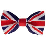 Your Little Miss Haarspeldje met strik - English flag