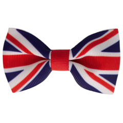 Your Little Miss Hair clip with bow - English flag