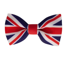 Your Little Miss Hair clip with bow - English flag