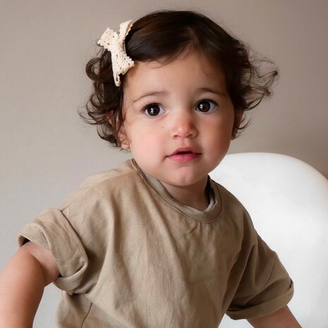 Your Little Miss Fermaglio per capelli bambina con nodo - Cream lace Your Little Miss Fermaglio per capelli bambina con nodo - Cream lace