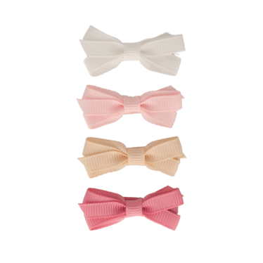 Your Little Miss Baby hair clips with ribbon bow - Pink vibes