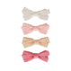 Your Little Miss Baby hair clips with ribbon bow - Pink vibes