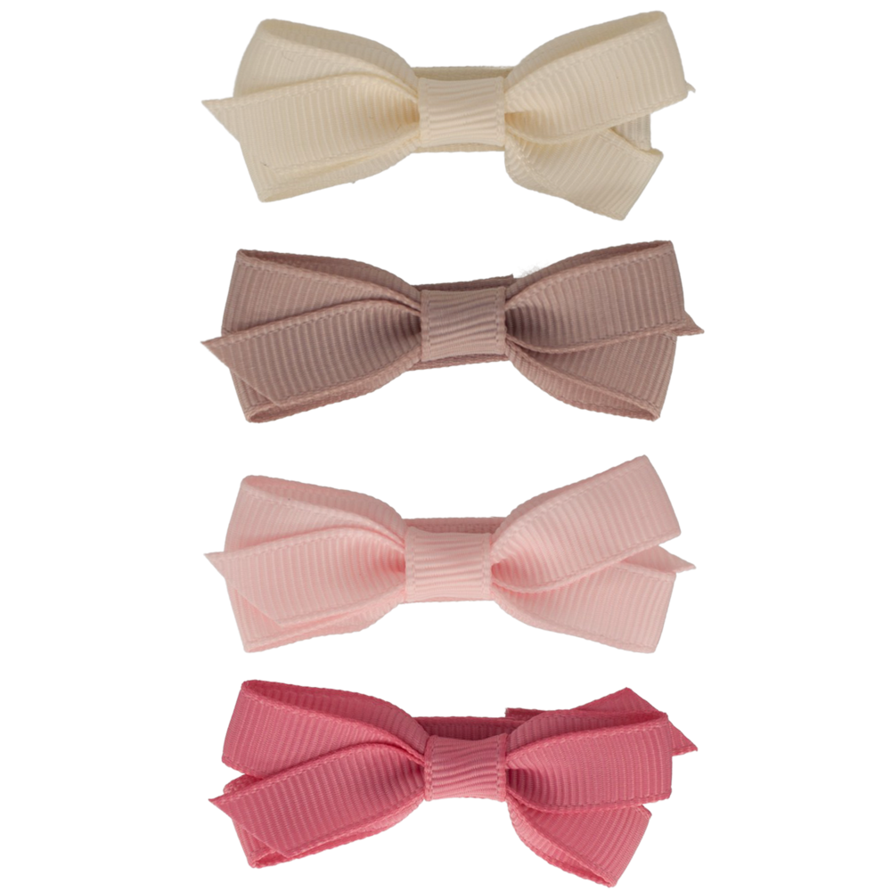 Your Little Miss Hair clips with ribbon bow - Fantasy rose Your Little Miss Hair clips with ribbon bow - Fantasy rose