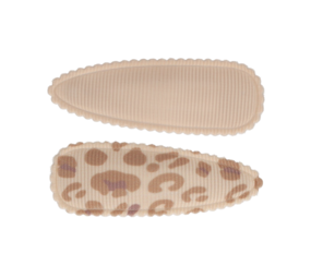 Your Little Miss Snap clips with fabric - Pink animal