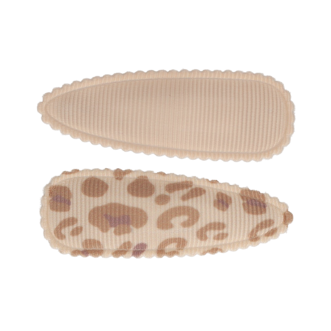 Your Little Miss Snap clips with fabric - Pink animal