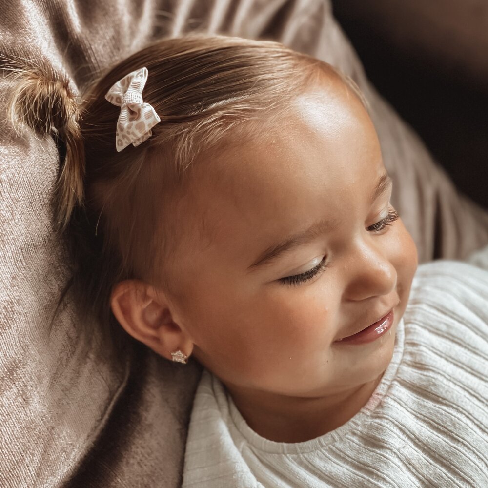 Your Little Miss Baby-Haarclips mit Schleife - Pink animal