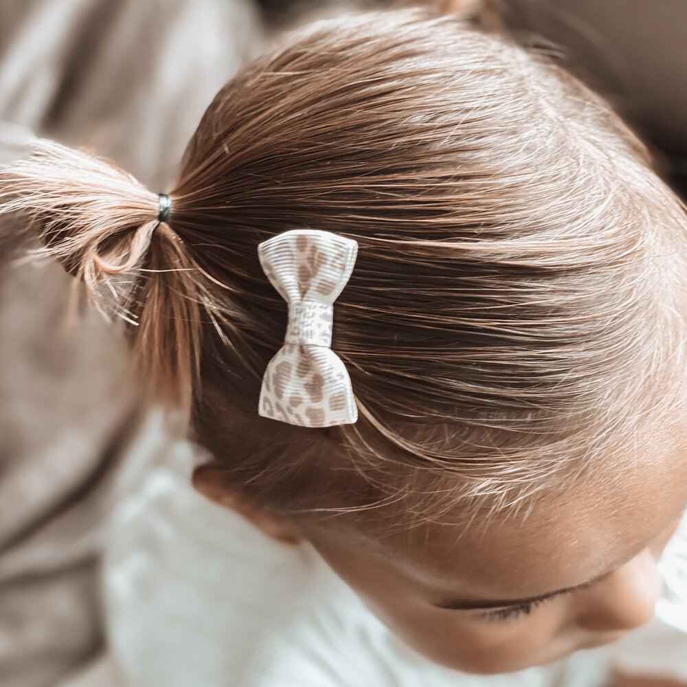 Your Little Miss Fermagli per capelli bambina con fiocco - Pink animal
