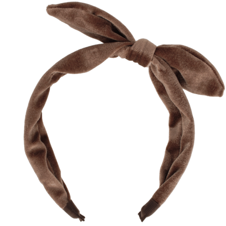 Your Little Miss Diadeem met strik - chocolate velvet