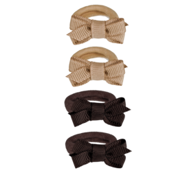 Your Little Miss Elastici per capelli bambina con fiocchetto - latte brown Your Little Miss Elastici per capelli bambina con fiocchetto - latte brown
