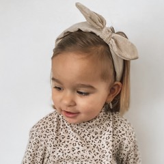 Your Little Miss Ribbed diadem with bow - vanilla rib