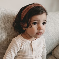 Your Little Miss Baby-Haarband mit Twist - brown terry