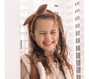 Your Little Miss Diadeem met strik - chocolate velvet