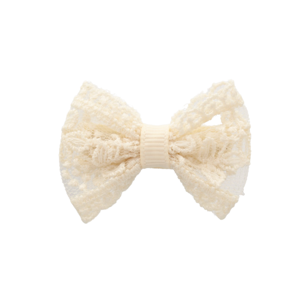 Your Little Miss Fermagli per capelli bambina con fiocco - cream lace