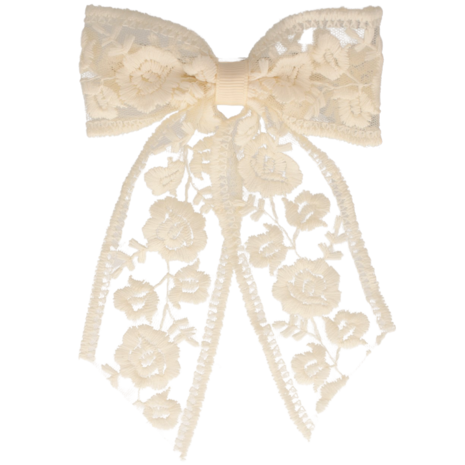 Your Little Miss Haarspeld met grote strik - cream lace