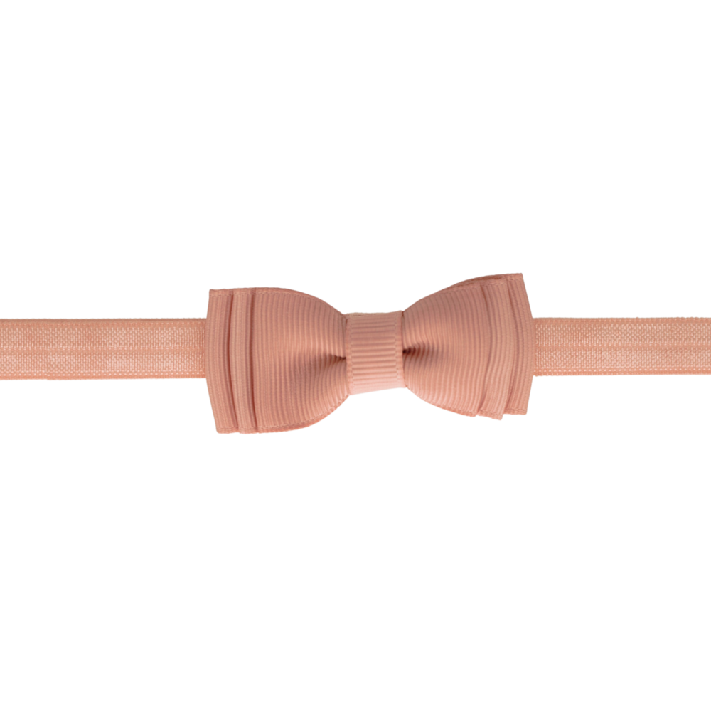 Your Little Miss Baby haarbandje met dubbele strik - pale pink