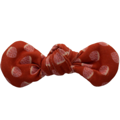 Your Little Miss Baby hair clip with round bow - neutral strawberry