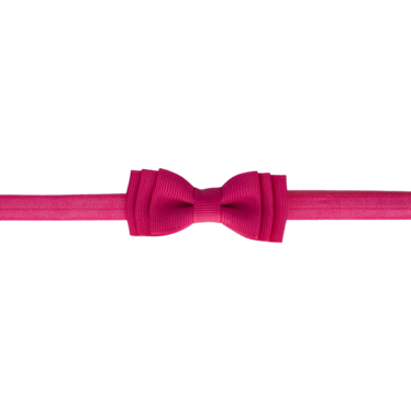 Your Little Miss Baby headband with double bow - pink fever