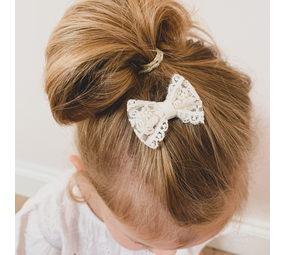 Your Little Miss Fermagli per capelli bambina con fiocco - cream lace Your Little Miss Fermagli per capelli bambina con fiocco - cream lace
