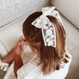 Your Little Miss Hair clip with big bow - cream lace