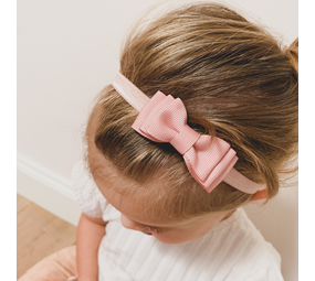 Your Little Miss Baby haarbandje met dubbele strik - pale pink Your Little Miss Baby haarbandje met dubbele strik - pale pink