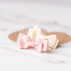 Your Little Miss Hair ties with double bow - sweet nectar