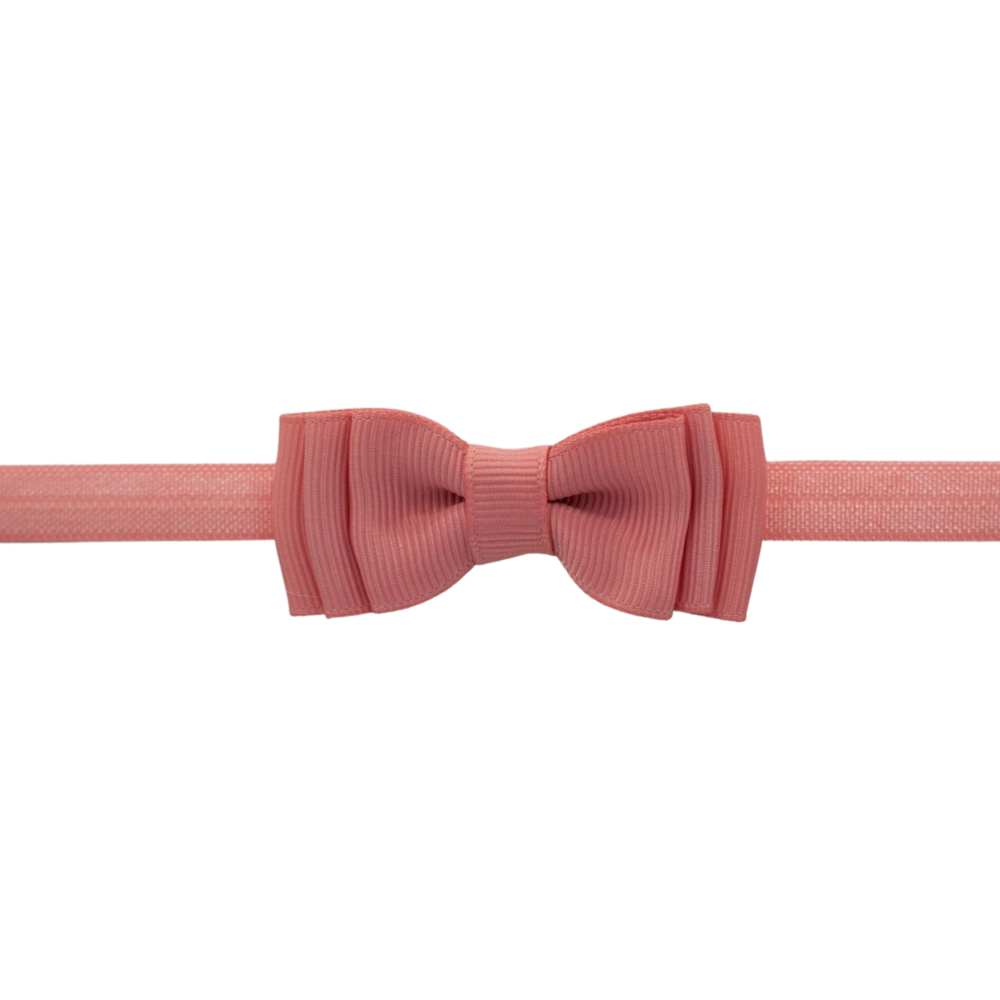 Your Little Miss Baby haarbandje met dubbele strik - Dusty rose Your Little Miss Baby haarbandje met dubbele strik - Dusty rose