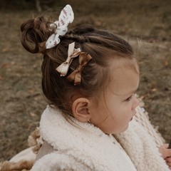 Your Little Miss Mini scrunchie with bow - leaves