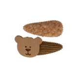 Your Little Miss Baby haarspeldjes met stof - teddy bear