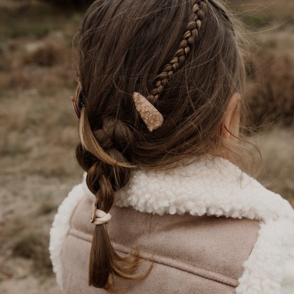 Your Little Miss Fermagli per capelli bambina in tessuto - teddy bear