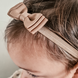 Your Little Miss Fascia per capelli bambina con doppio fiocco - latte brown