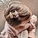 Your Little Miss Baby-Klick-Klack-Haarspangen mit Stoff - check teddy