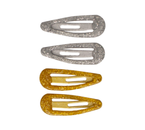 Your Little Miss Fermagli per capelli bambina di base - gold silver glitter