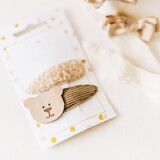 Your Little Miss Fermagli per capelli ragazza in tessuto - teddy bear